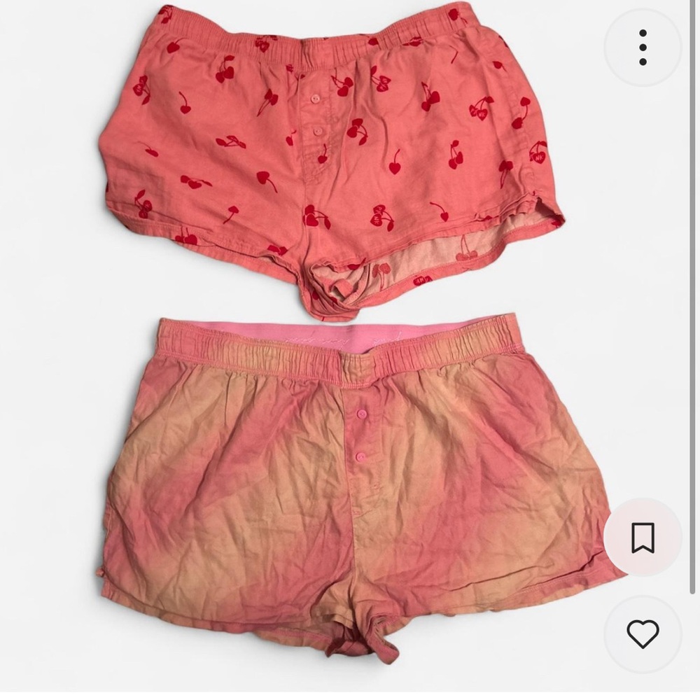 PINK Victoria's Secret Cherry Print and Ombre Shorts